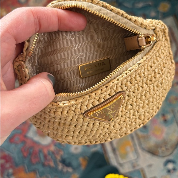 Prada Raffia Wrislet Pouch - Picture 6 of 6